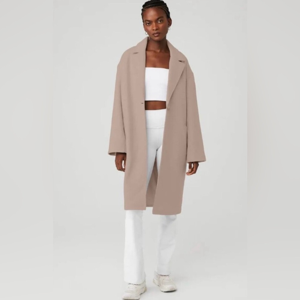 Alo VIP Trench Blazer Coat in Taupe - XXS